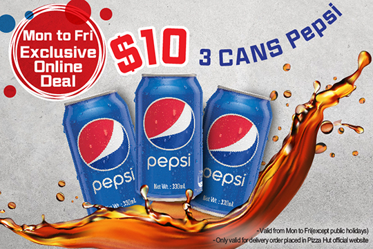 3 Cans Pepsi for $10 14 Sep 2020