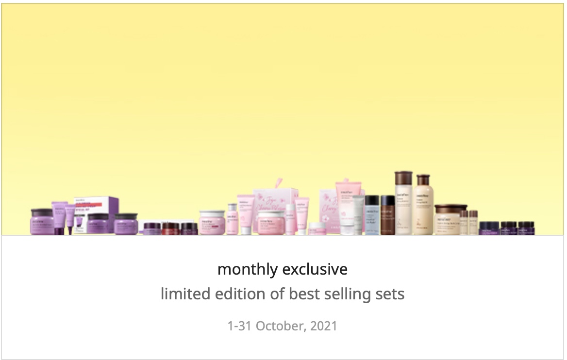 Innisfree 每月促銷 - 43% OFF