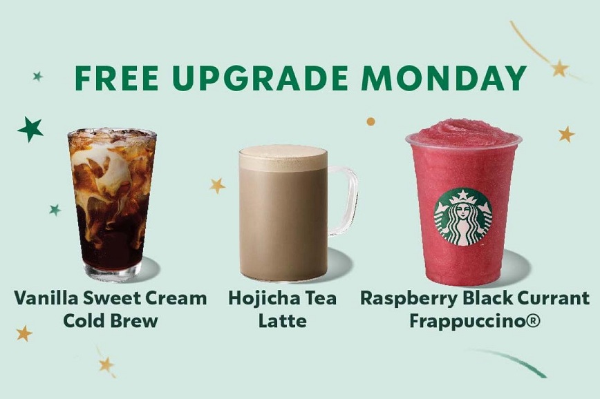 Starbucks Monday Offer: Free Upgrade